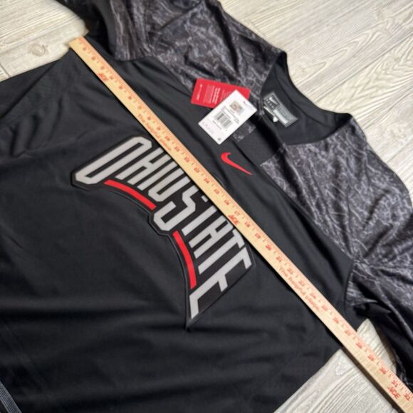 Ohio State Buckeyes Nike Team Black Hockey Jersey Spellout Mens XXL Blackout NWT - Picture 9 of 11